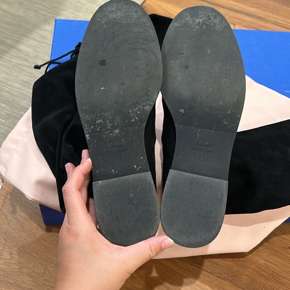 Stuart Weitzman jocey city boots suede black size 8.5 :39 - Picture 3 of 11